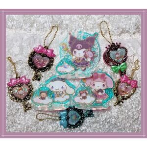 Sanrio Hello Kitty Kiratto Magical Key Charm Secret Acrylic Stand Keychain Lot